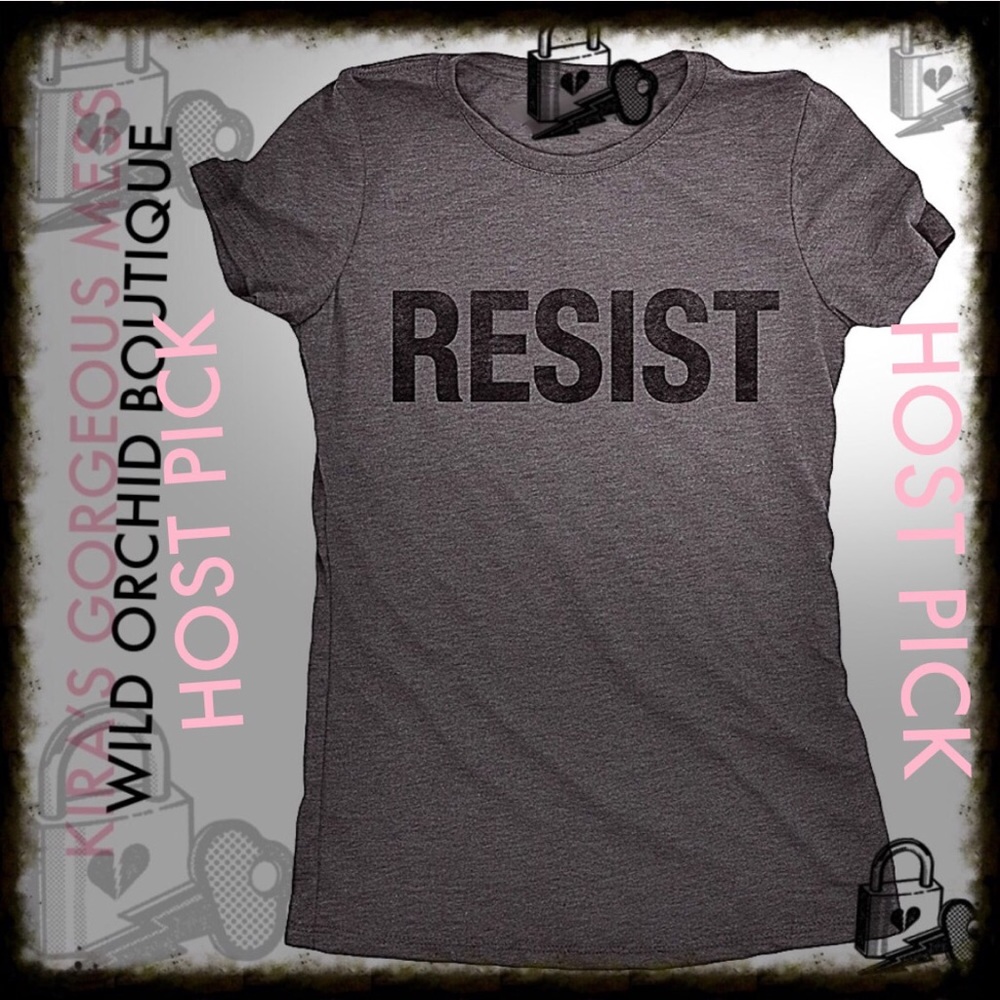 🤩🌹HOST PICK 🤩🌹BNWT RESIST TEE GRAY;SUPERSOFT